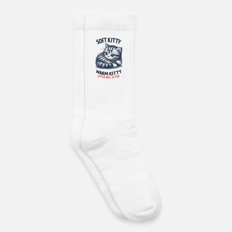 Soft Kitty - Kids Tennis Socks - white