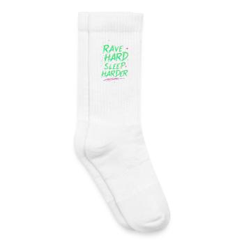 Motivation Éclairage Rave Néon - Chaussettes de tennis bio enfant - blanc - Droite