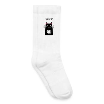 J’espère que ça se passera bien - Chaussettes de tennis bio enfant - blanc - Droite