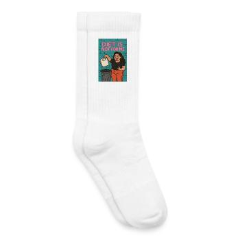 L’alimentation n’est pas pour moi - Chaussettes de tennis bio enfant - blanc - Droite