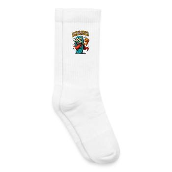 Démon à la Langue du Cauchemar - Chaussettes de tennis bio enfant - blanc - Droite