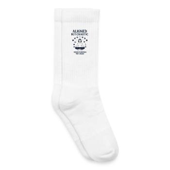Conception de méditation équilibrée et chaotique - Chaussettes de tennis bio enfant - blanc - Droite
