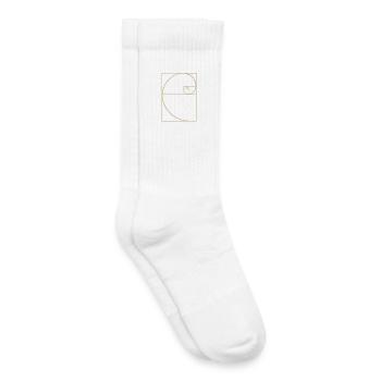 Nombre d’or – Esthétique mathématique à porter - Chaussettes de tennis bio enfant - blanc - Droite