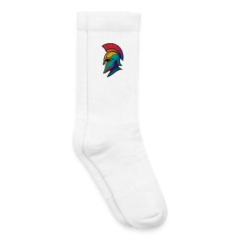 Casque Spartan Coloré - Chaussettes de tennis bio enfant - blanc - Droite