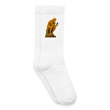 Der Denker (verbunden) - Kinder Tennissocken - Weiß - Rechts