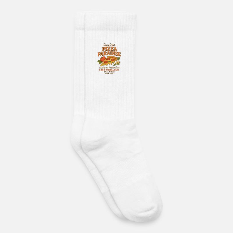 Pizza Paradise - Kinder Tennissocken - Weiß