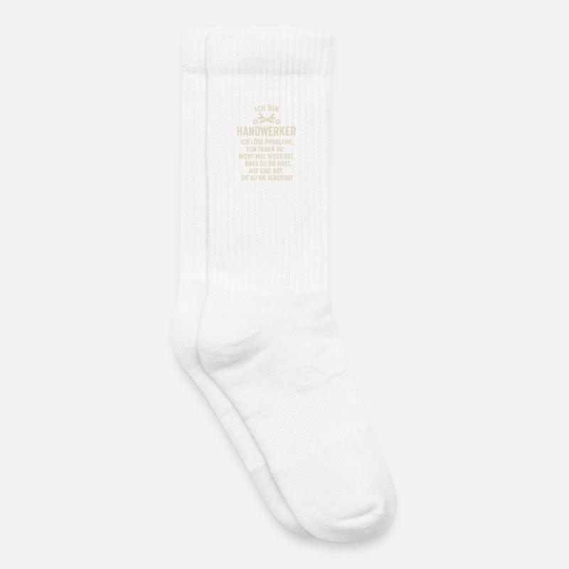 Ich bin Handwerker - Kinder Tennissocken - Weiß
