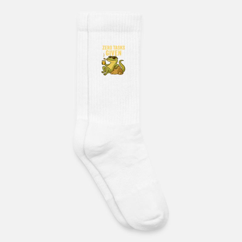 Zero Tasks Given – Gecko Edition - Kinder Tennissocken - Weiß