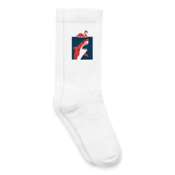 Schwan trifft Hai #2 - Kinder Tennissocken - Weiß - Rechts