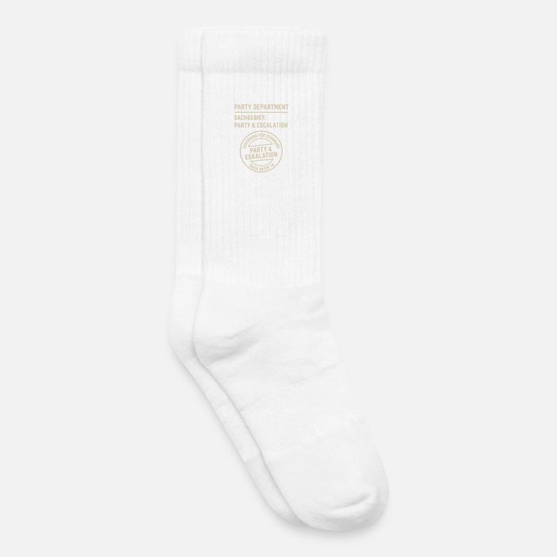 Party & Escalation Conception de sérigraphie - Chaussettes de tennis bio enfant - blanc