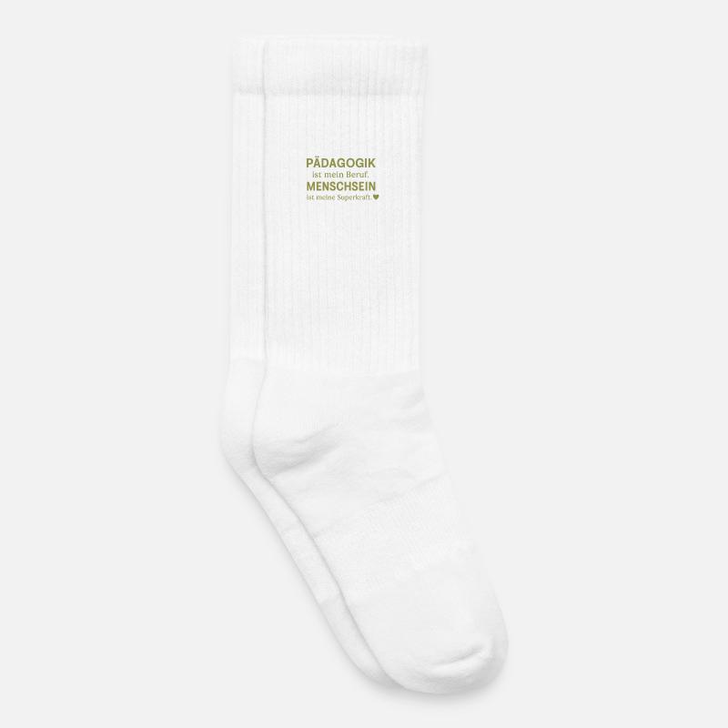 Pädagogik ist mein Beruf  - Kinder Tennissocken - Weiß