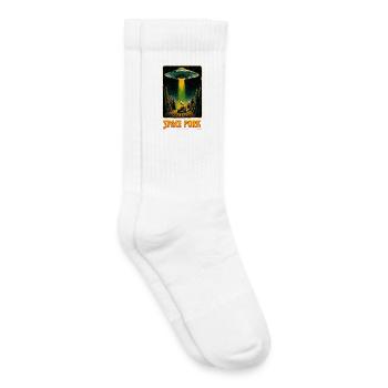 Porc de l’espace - Chaussettes de tennis bio enfant - blanc - Droite