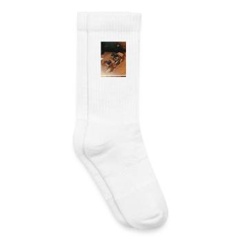 Frog in Retro Vehicle - Kids Tennis Socks - white - Right