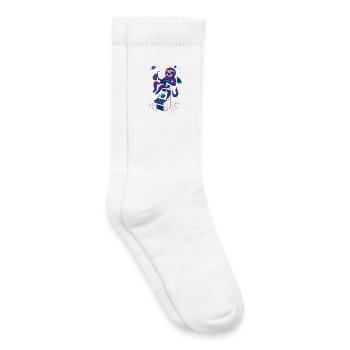 Space Gamer Sloth avec boisson et arcade - Chaussettes de tennis bio enfant - blanc - Droite
