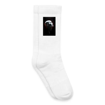 MAD-MND : La réalité échoue - Chaussettes de tennis bio enfant - blanc - Droite