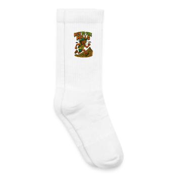Adventurous run to the mountain top - Kids Tennis Socks - white - Right