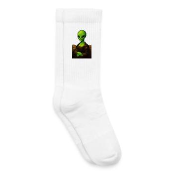 Alionde - Portrait d'ET avec style Renaissance - Chaussettes de tennis bio enfant - blanc - Droite