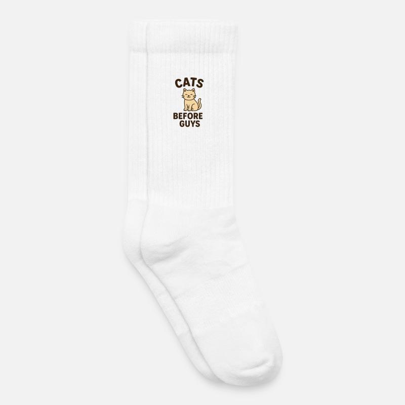 Cats Before Guys - Kinder Tennissocken - Weiß