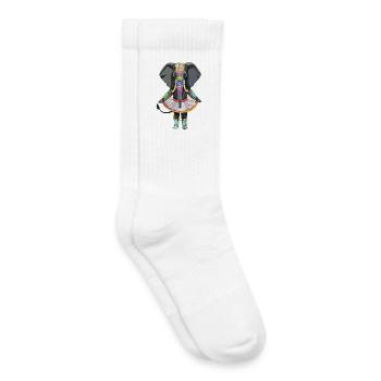 Elefant_im_Tuettue - Kids Tennis Socks - white - Right