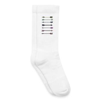Conception de flèches colorées - Chaussettes de tennis bio enfant - blanc - Droite