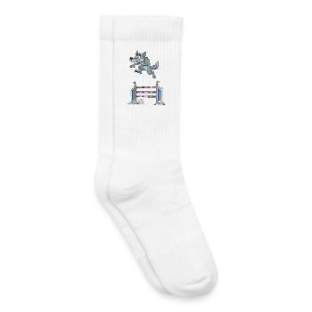 Champion de saut d'obstacles des loups - Chaussettes de tennis bio enfant - blanc - Droite