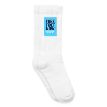 FREE TIBET NOW! Resist chinese occupation - Kids Tennis Socks - white - Right
