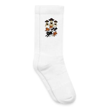 Alien Ufos Ufo Katze Katzen beamen Geschenk - Kinder Tennissocken - Weiß - Rechts