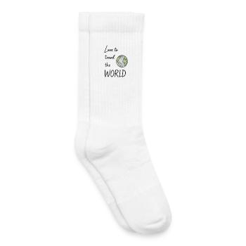 Reise Liebe Erde Illustration - Kinder Tennissocken - Weiß - Rechts