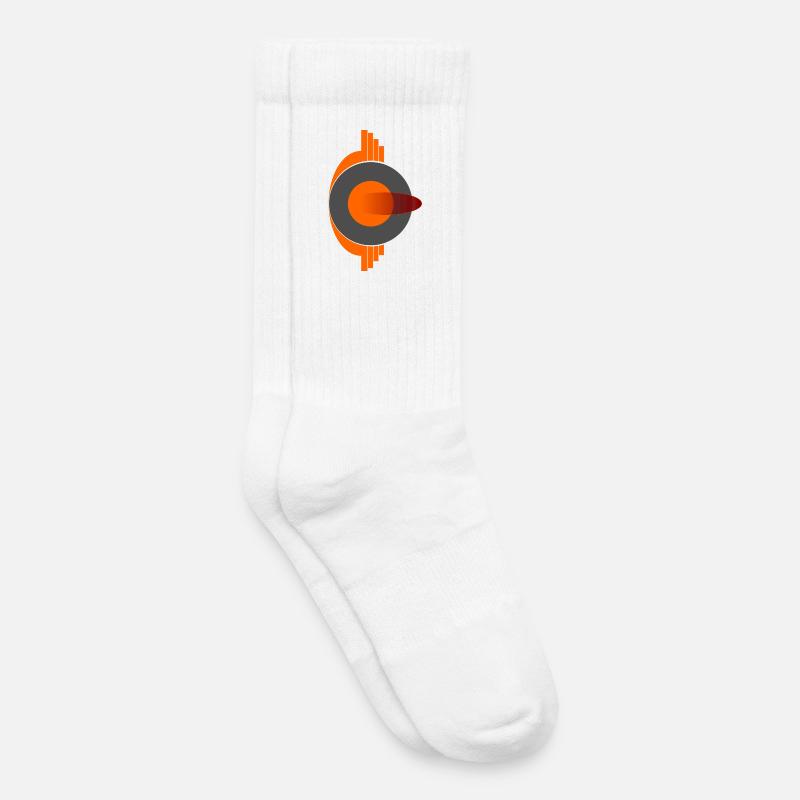 Logo abstrait de l’œil de Phoenix - Chaussettes de tennis bio enfant - blanc