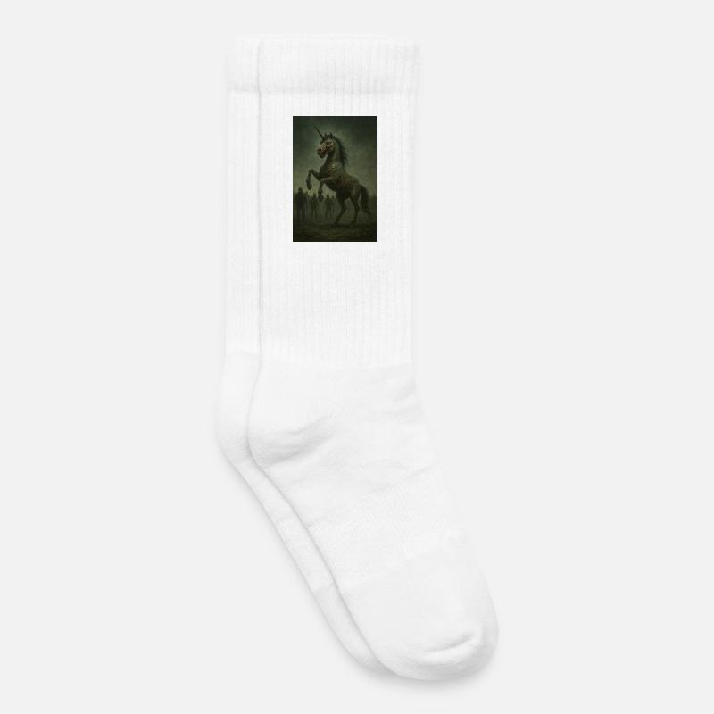 Zombie Einhorn  - Kinder Tennissocken - Weiß