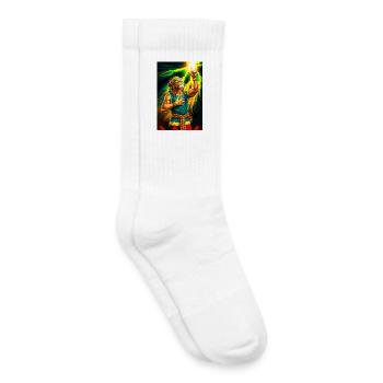Rastafari Humanoider Löwe - Kinder Tennissocken - Weiß - Rechts