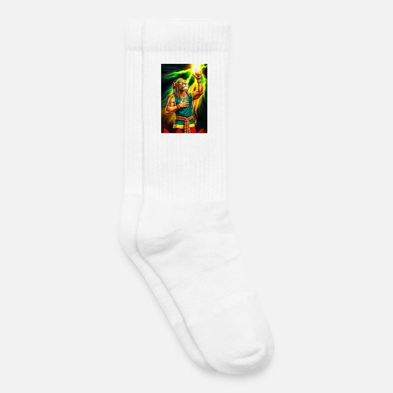 Rastafari Humanoider Löwe - Kinder Tennissocken - Weiß