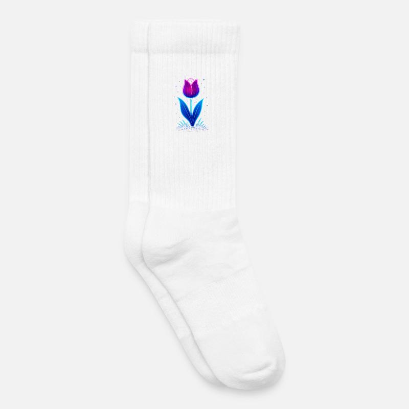 Neon Tulpe - Kinder Tennissocken - Weiß