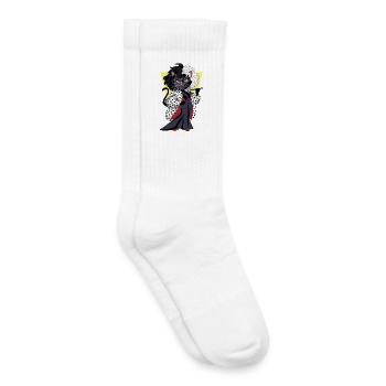 Chat de Vil - Chaussettes de tennis bio enfant - blanc - Droite