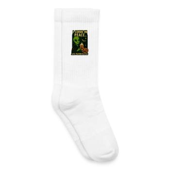 Alien Pumpkin Spice T-Shirt – I Come in Peace…  - Kids Tennis Socks - white - Right