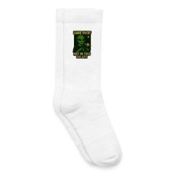 Gamer Alien T-Shirt Game Over? Pas dans cette galaxie - Chaussettes de tennis bio enfant - blanc - Droite