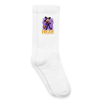 Sorcière en formation avec baguette magique - Chaussettes de tennis bio enfant - blanc - Droite