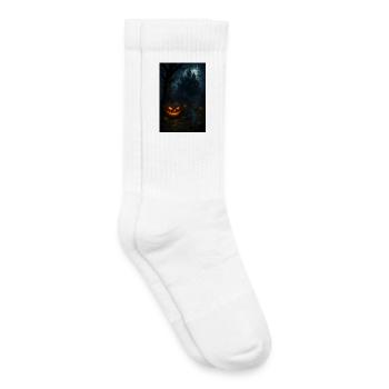 Halloween Horror Pumpkin - Kids Tennis Socks - white - Right