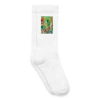 Ville flottante colorée - Chaussettes de tennis bio enfant - blanc - Droite