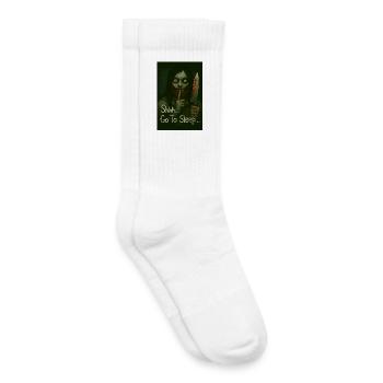 Jeff the Killer Shhh... Go To Sleep Knife Art Dark - Kids Tennis Socks - white - Right