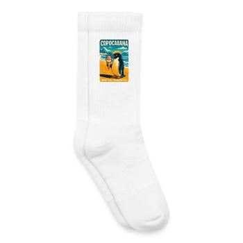 Copocabana Pingouin Rio Affiche - Chaussettes de tennis bio enfant - blanc - Droite
