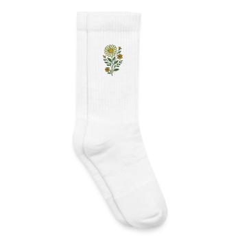 Bouquet de fleurs - Chaussettes de tennis bio enfant - blanc - Droite