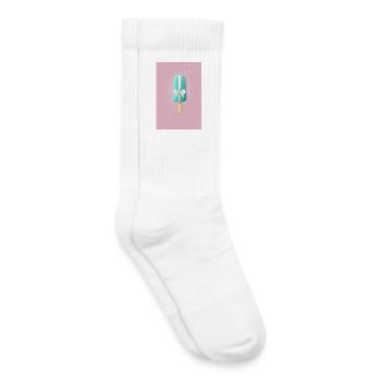 Ruban cadeau Popsicle pastel - Chaussettes de tennis bio enfant - blanc - Droite