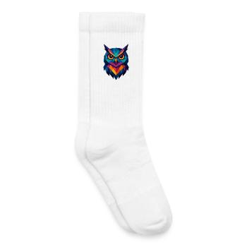 Eule | Eulenkopf Print - Kinder Tennissocken - Weiß - Rechts