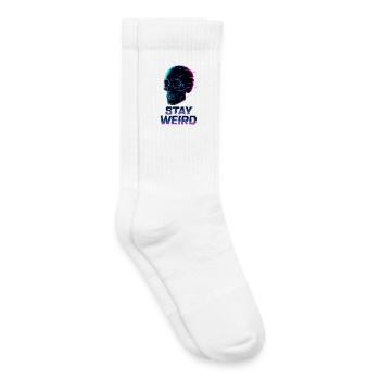 Stay Weird Neon Schädel - Kinder Tennissocken - Weiß - Rechts