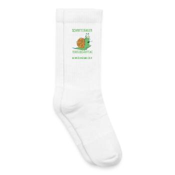 Podomètre? J’utilise le détecteur de mouvement - Chaussettes de tennis bio enfant - blanc - Droite