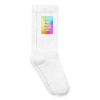 Be A Voice Not An Echo Motivational Design - Kids Tennis Socks - white - Right