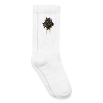 Conception d’apiculteur - wabe - Chaussettes de tennis bio enfant - blanc - Droite