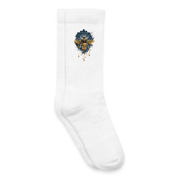 Biene goldener Honig - imker - Kinder Tennissocken - Weiß - Rechts