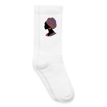 Afrikanische Frau Traditionelles Design Afrika - Kinder Tennissocken - Weiß - Rechts